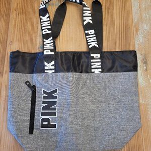 PINK Tote Bag- Charcoal/Black NWOT